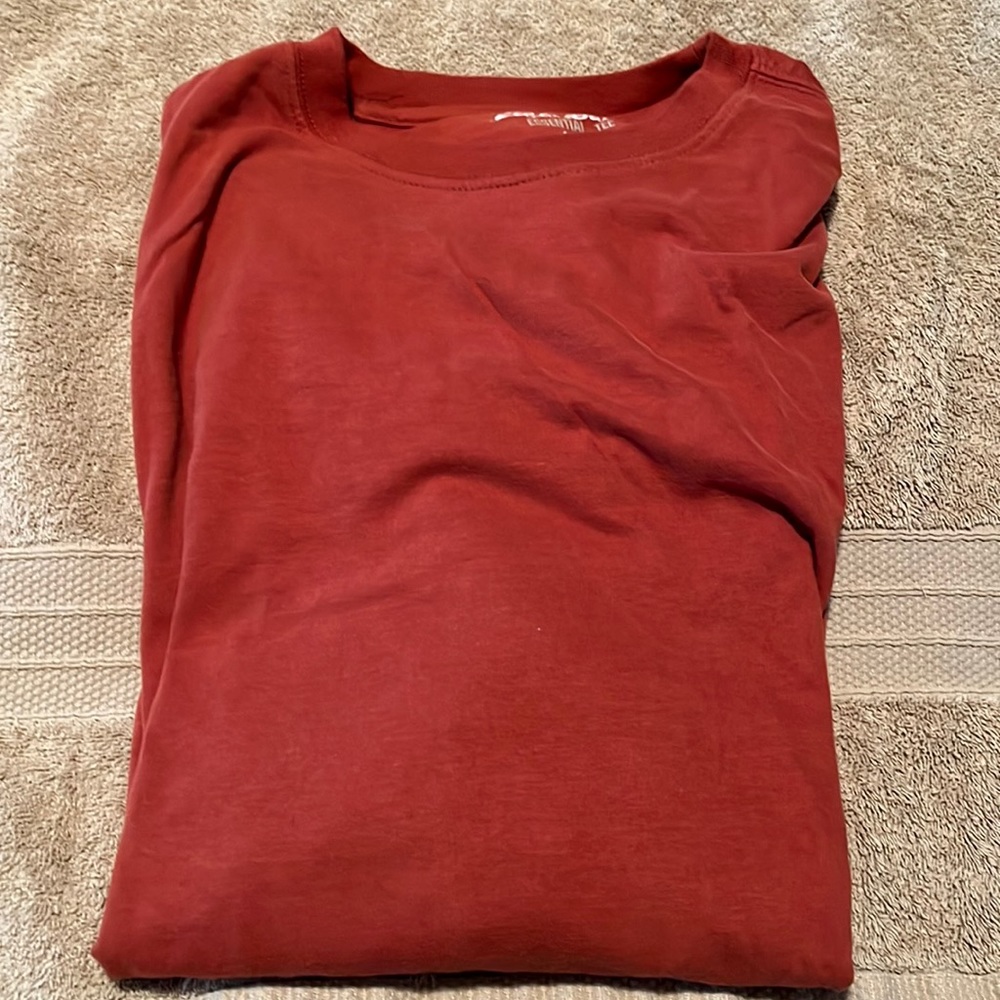 Eddie Bauer Mens Medium Orange Long Sleeve Shirt